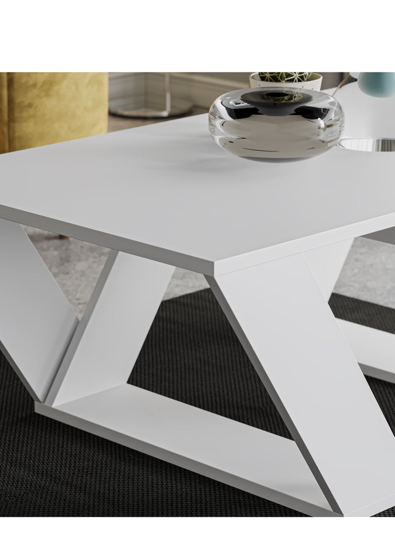 Mourah Home Pipra Coffee Table - White - 2 Years Warranty  - Image 2