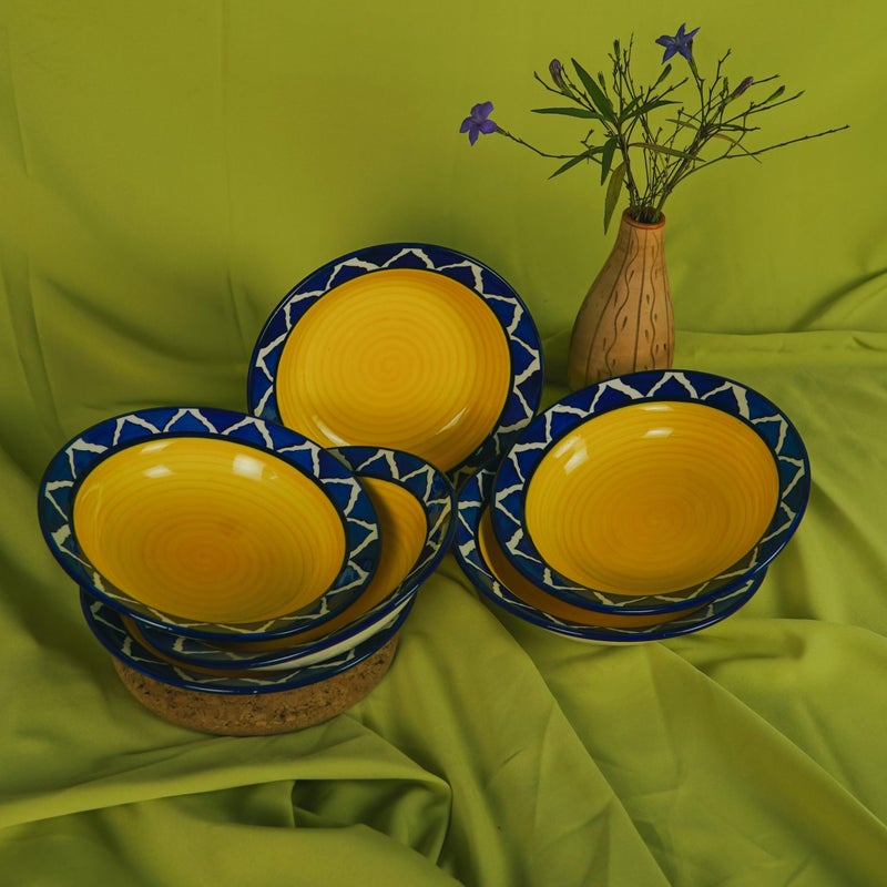 SEPARATE WAY SEPARATE WAY Ceramic Designer Umrao Soup Plate Suitable for Serving Soup,Pasta,Noodles,Pasta,Desserts & Side Dishes(Pack of 2) - Image 5