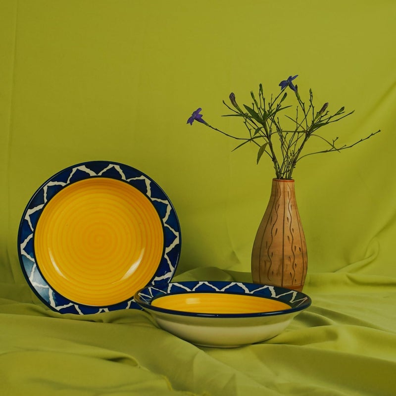 SEPARATE WAY SEPARATE WAY Ceramic Designer Umrao Soup Plate Suitable for Serving Soup,Pasta,Noodles,Pasta,Desserts & Side Dishes(Pack of 2) - Image 4