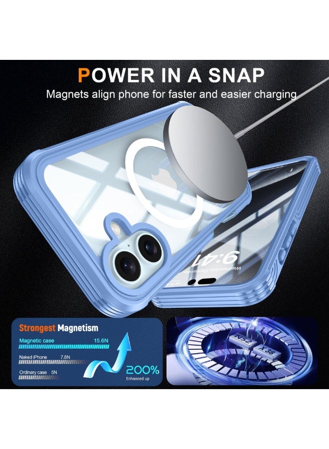 نيبمينينت Miracase Magnetic for iPhone 16 Plus Case Full-Body Phone with Built-in Glass Screen Protector, 【Compatible with MagSafe】 Military Drop Proof 16 Plus Cover 6.7 inch - Image 2