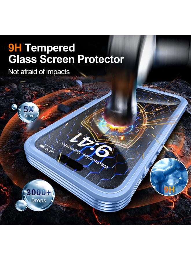 نيبمينينت Miracase Magnetic for iPhone 16 Plus Case Full-Body Phone with Built-in Glass Screen Protector, 【Compatible with MagSafe】 Military Drop Proof 16 Plus Cover 6.7 inch - Image 3