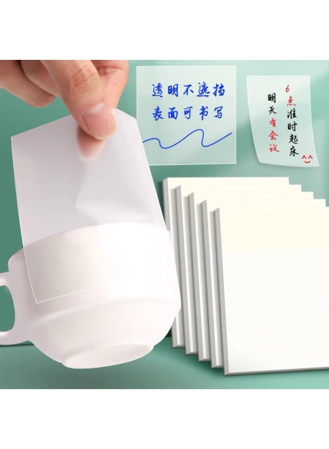 HELPS Pet Transparent Post-it Notes Student Marker Key Paste Style Note Book Creative Message Note Note Sticker - Image 3
