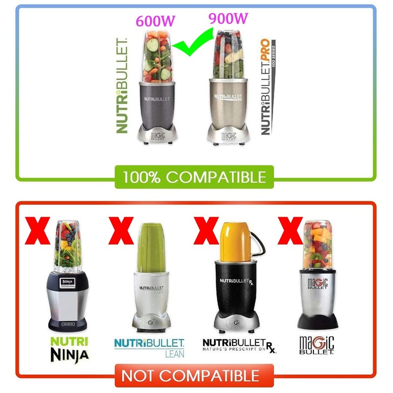 ABTER [UPGRADE] 2-pack 32oz Replacement Blender Cups with Flip-Top To-Go-Lid Compatible with NutriBullet 600w/900w Blender - Image 2
