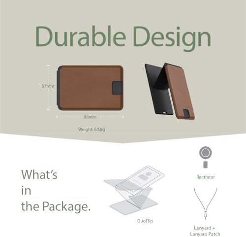 SleekStrip DuoFlip Flippable Magnetic ID Card Holder Leather Phone Wallet for MagSafe with Lanyard - Image 3