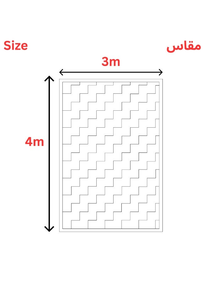 SMART HOME Ceramic carpets, excellent velvet rug, padded and soft to the touch, with beautiful 3D patterns made of high-quality materials, nano seating mattress, size 3X4 meters - Image 4