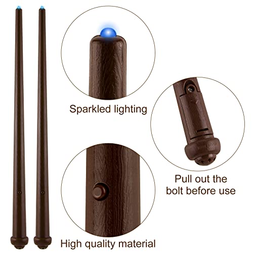 MIAHART 10 Pcs Magic Light up Wands Illuminating Wizard Wands Sound Toy Witch Wands for Halloween Cosplay Masquerade Party Costume Accessory - Image 3