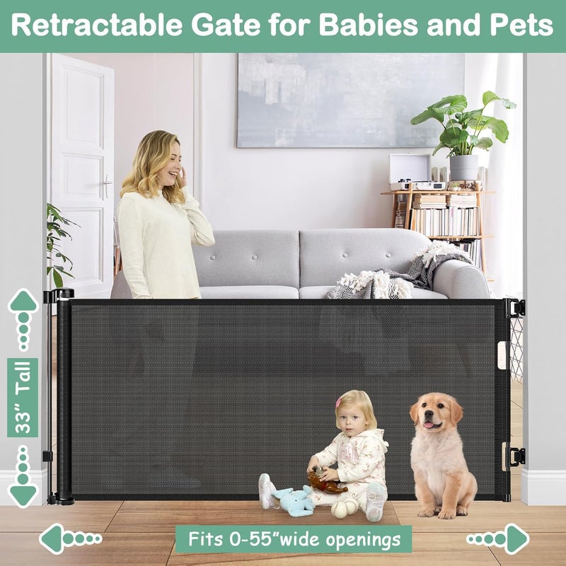 BETERTEK Retractable Baby Gates for Doorways - Image 2