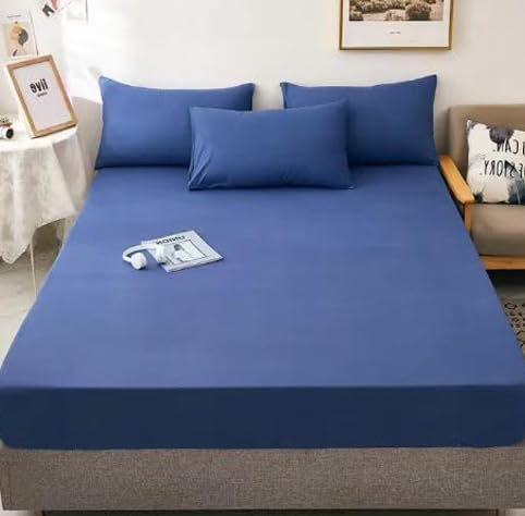 Homestic Single Bed Mattress ProtectorBed Protecter with Elastic 120x200 CM (Blue) - Image 1