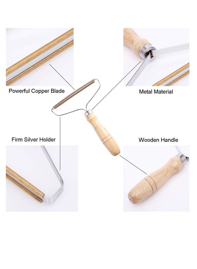 Bukela Carpet Pet Hair Remover, Portable Spark Lint Roller with Wooden Handle, Carpet Pile Brush with Double Sided Metal Scraper Suits Indoor Carpet, Pet Hair, Car Carpet - Image 3