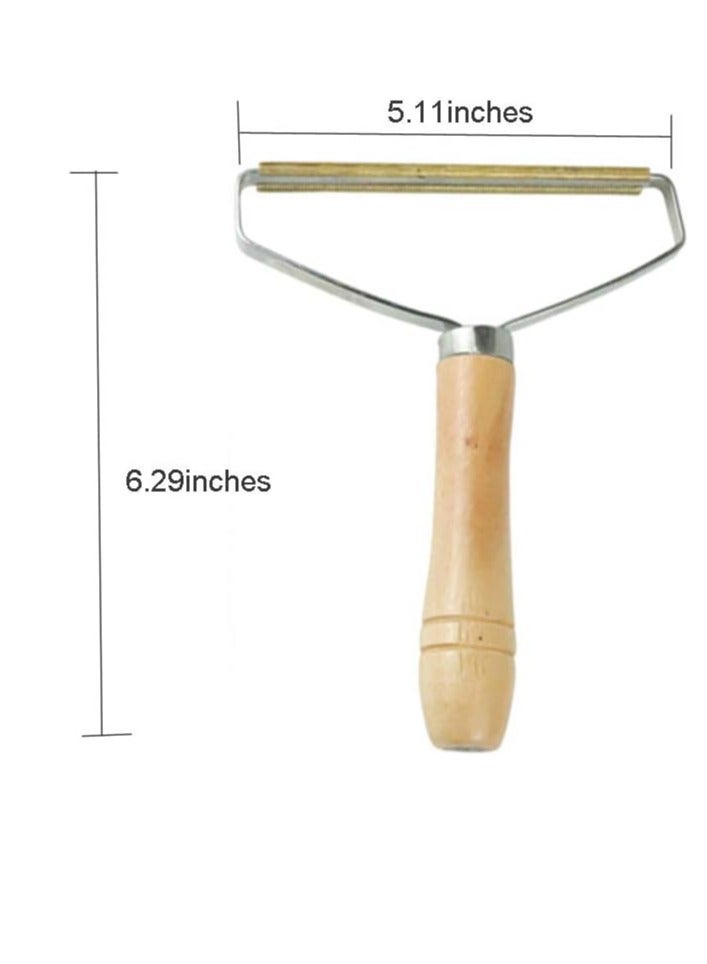 Bukela Carpet Pet Hair Remover, Portable Spark Lint Roller with Wooden Handle, Carpet Pile Brush with Double Sided Metal Scraper Suits Indoor Carpet, Pet Hair, Car Carpet - Image 2