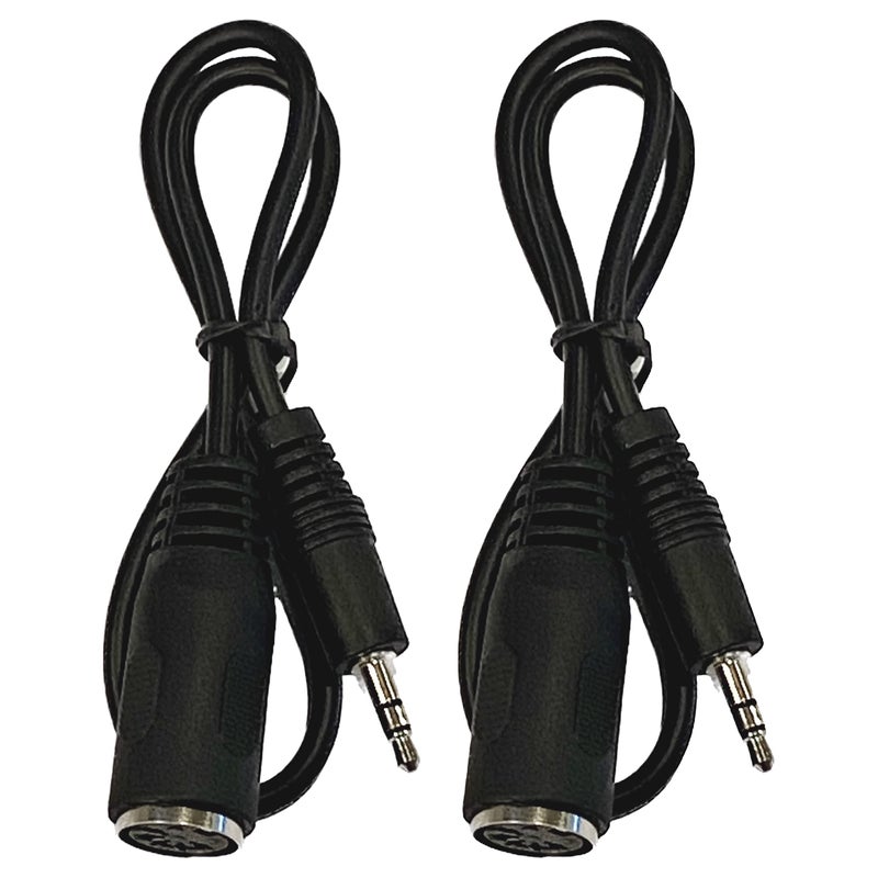 Kurrent Electric (2 Pack of Type-A MIDI to 3.5mm Adapter 14" Inch Cable - Image 1