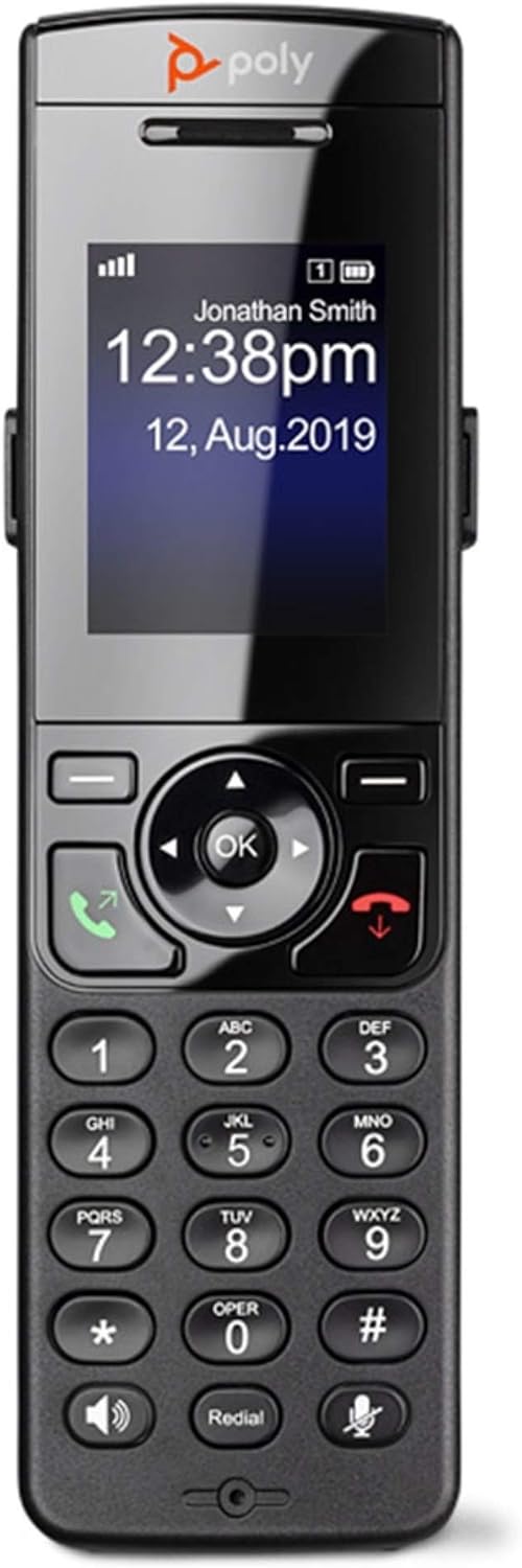 Poly  VVX D230 DECT Cordless Handset Polycom  Wireless DECT Phone Handset Accessory 2 Color LCD Display