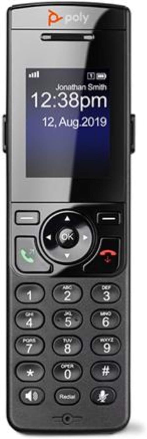 Poly  VVX D230 DECT Cordless Handset Polycom  Wireless DECT Phone Handset Accessory 2 Color LCD Display