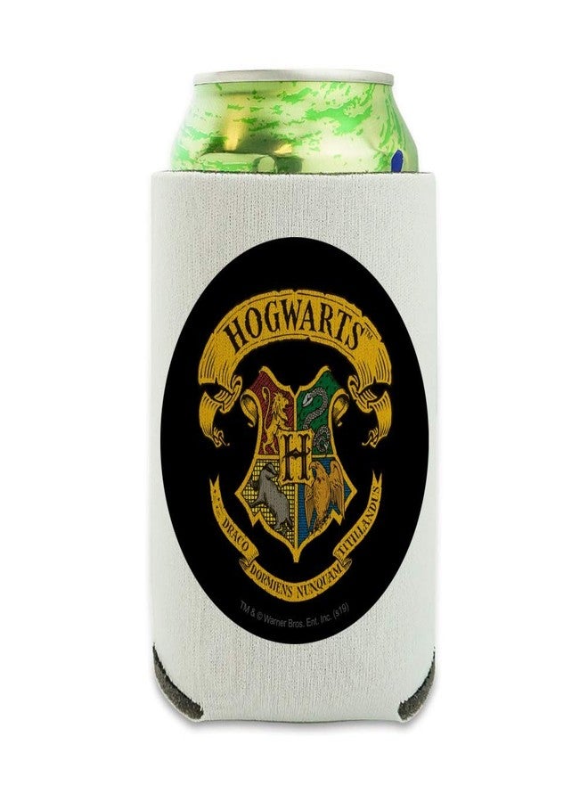 GRAPHICS & MORE Harry Potter Ilustrated Hogwart's Crest Can Cooler - Drink Sleeve Hugger Collapsible Insulator - Beverage Insulated Holder - Image 1