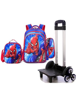 SpiderMan 4-in-1 Trolley Backpack Set with Lunch Bag, Pencil Case, Thermal Insulated, and Easy to Use. - pzsku/Z9FB71EB0D35FD9996B4AZ/45/_/1724917018/81160d1a-1e79-41e7-ac12-1eb3346d7628
