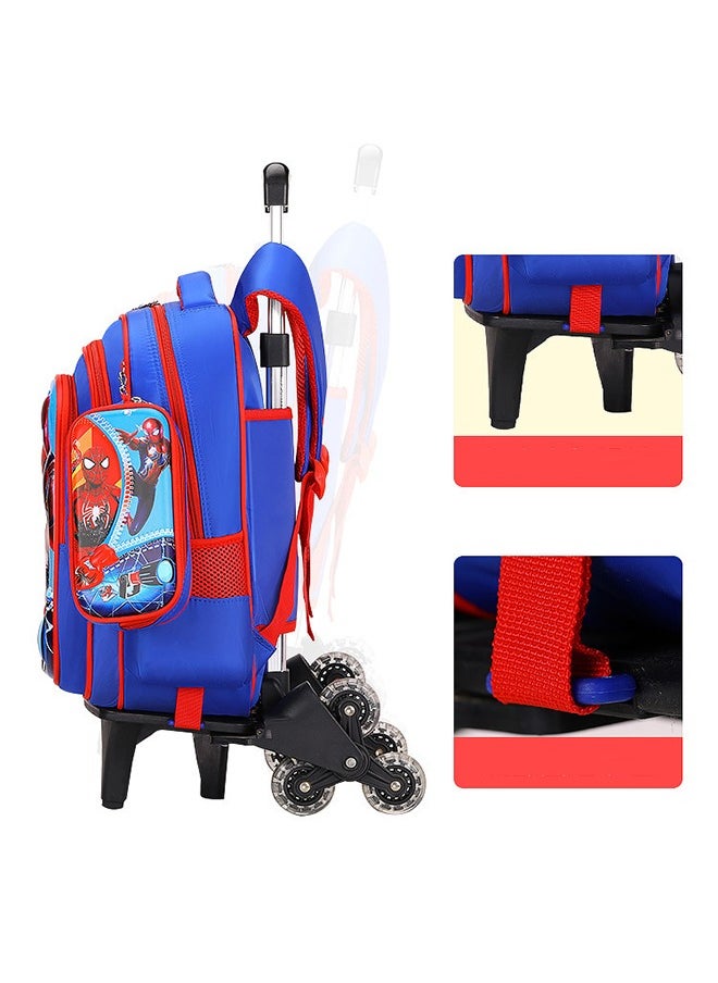 SpiderMan 4-in-1 Trolley Backpack Set with Lunch Bag, Pencil Case, Thermal Insulated, and Easy to Use.