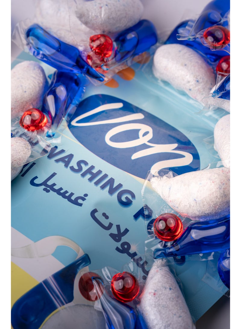 ڨون عبوة من ١٠ أقراص منظفة لغسالة الأطباق من VON، برائحة الليمون، قوة تنظيف عميقة، لمعان خالٍ من البقع، غسيل أطباق سهل وخالٍ من الفوضى - Image 4