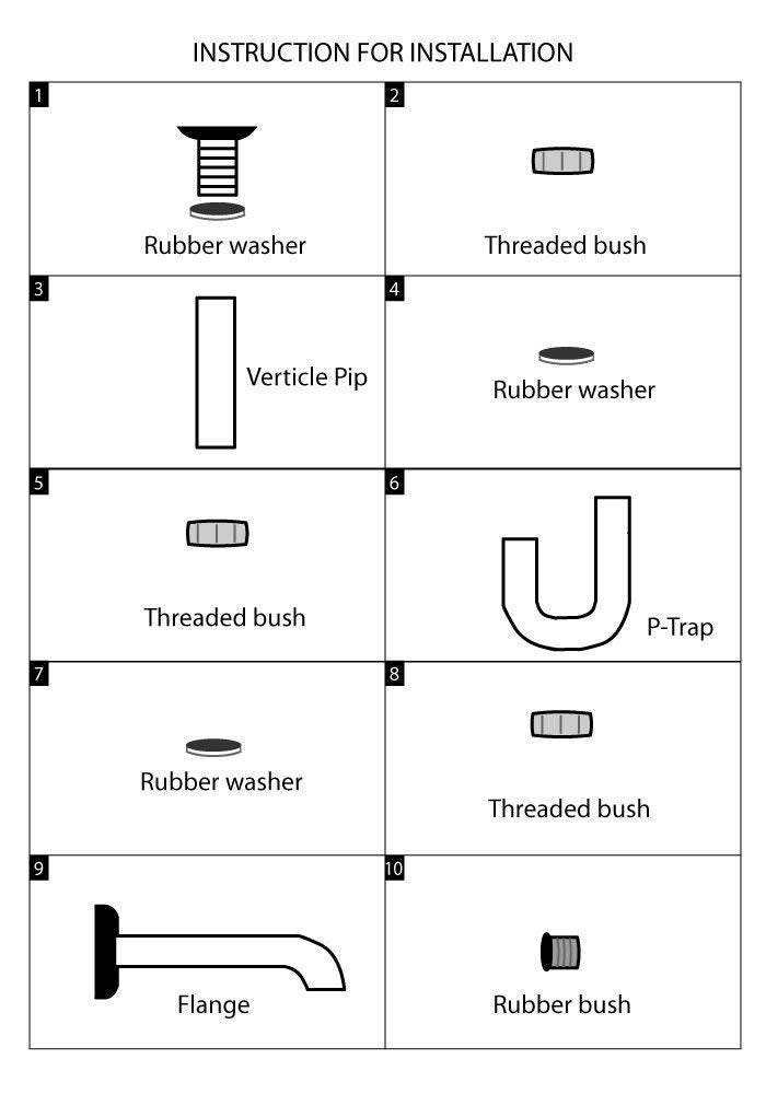 Omplast Inc Polymer P Trap Deluxe for Wash Basin and Kitchen Sink (PVC) - Image 2