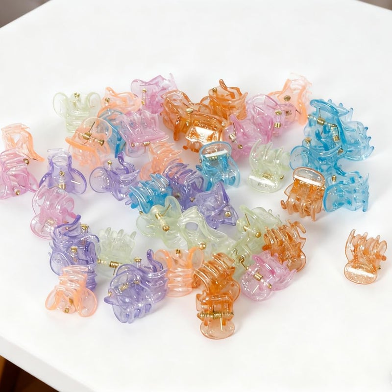 Yongdeli 50 PCS Mini Hair Claw Clipsï¼Œ Bangs Strong Grip Multifunction Clamp Clips. (Glitter) - Image 5