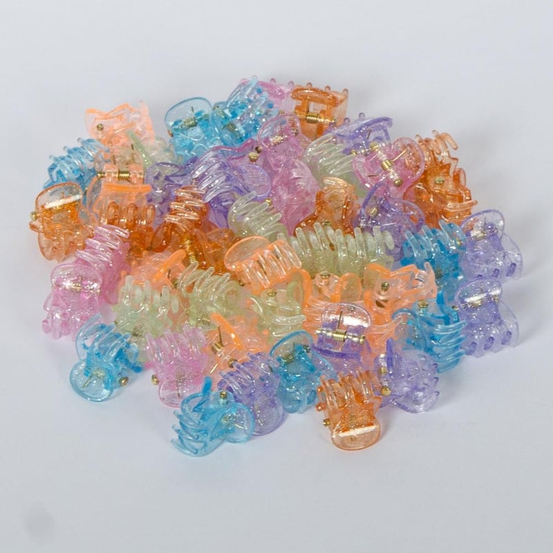 Yongdeli 50 PCS Mini Hair Claw Clipsï¼Œ Bangs Strong Grip Multifunction Clamp Clips. (Glitter) - Image 3