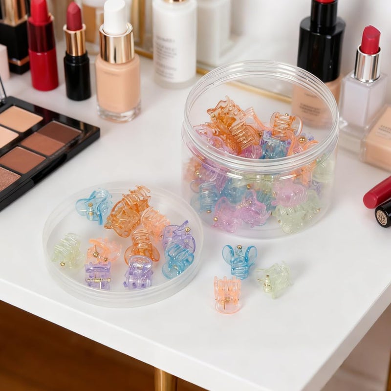 Yongdeli 50 PCS Mini Hair Claw Clipsï¼Œ Bangs Strong Grip Multifunction Clamp Clips. (Glitter) - Image 4