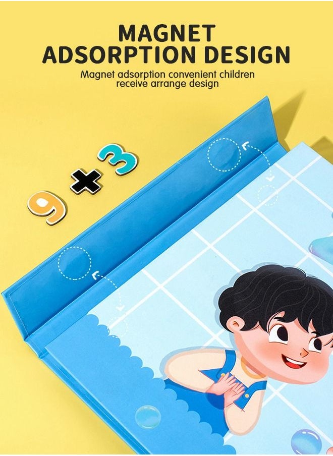 GROIC - Learning Kit Preschool Magnetic Busy Book, 2-in-1 Number Decomposition Teaching AIDS, Mathematics Addition and Subtraction Teaching Tools Fine Motor Skills Learning Book Toy - Image 1
