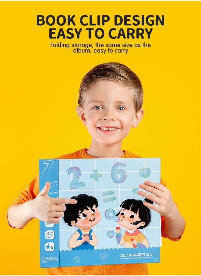 GROIC - Learning Kit Preschool Magnetic Busy Book, 2-in-1 Number Decomposition Teaching AIDS, Mathematics Addition and Subtraction Teaching Tools Fine Motor Skills Learning Book Toy - Image 1