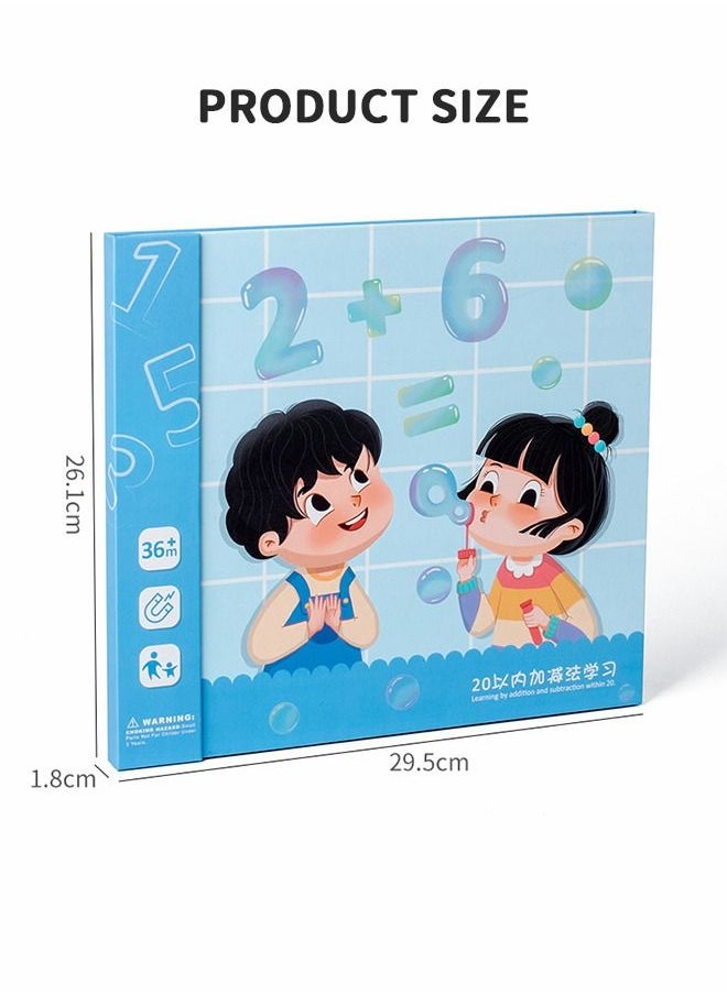 GROIC - Learning Kit Preschool Magnetic Busy Book, 2-in-1 Number Decomposition Teaching AIDS, Mathematics Addition and Subtraction Teaching Tools Fine Motor Skills Learning Book Toy - Image 1