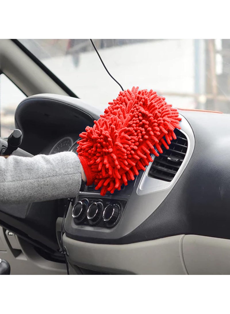 3 اكس ار قفاز تنظيف من الألياف الدقيقة 3XR للسيارة والمنزل قفاز غسيل ناعم متعدد الأغراض، قطعة واحدة - Image 3