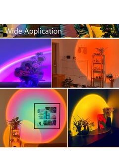 Lemon Sunset Lamp Projection, 16 Colors Sunset Light, Color Changing Lamp with Remote, Atmosphere Night Light Floor Lamp for Photography Party Home Decor  - Image 3