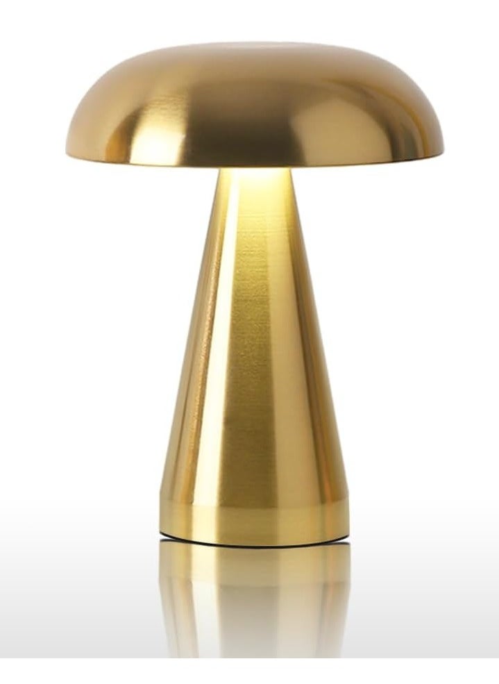 Generic LED Cordless Table Lamp, Rechargeable Battery  3 Level Brightness Night Light, for Bedroom Living Room Dorm Study Desk Lamp,Gold  - Image 1