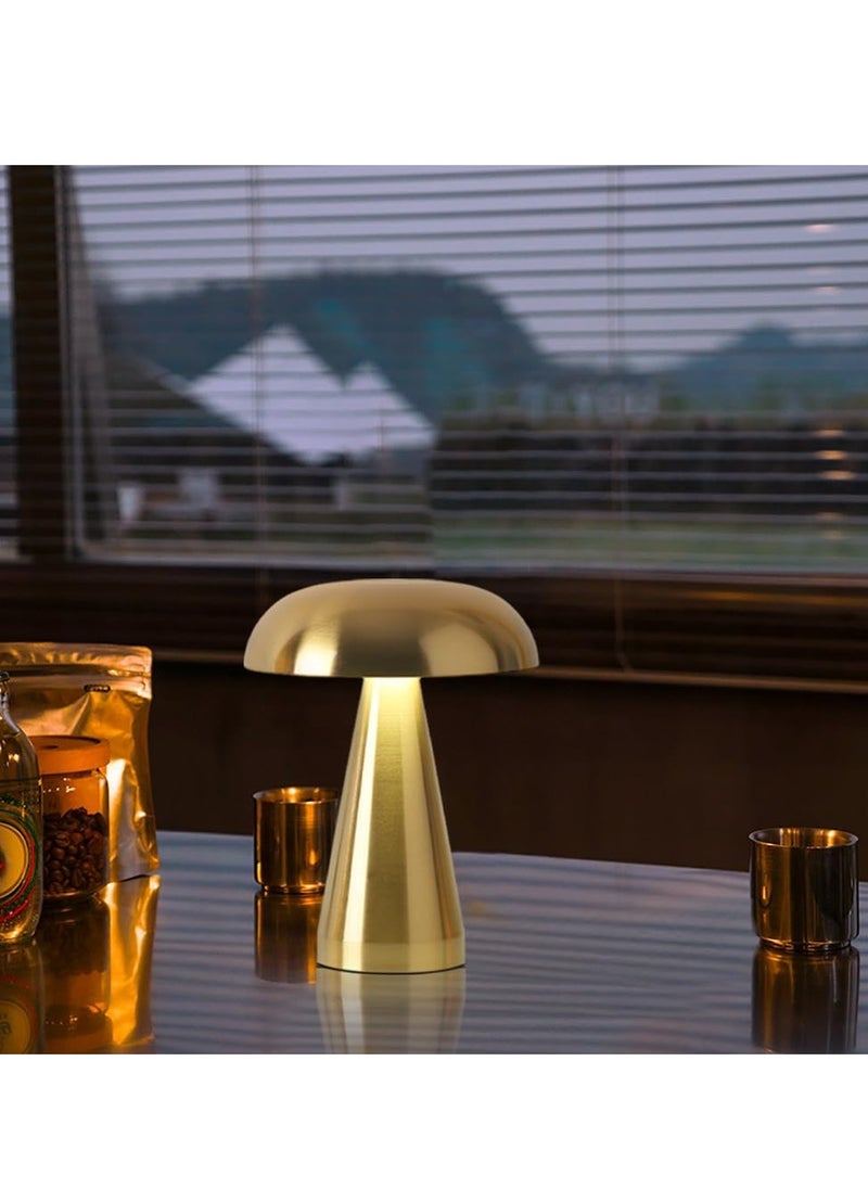 Generic LED Cordless Table Lamp, Rechargeable Battery  3 Level Brightness Night Light, for Bedroom Living Room Dorm Study Desk Lamp,Gold  - Image 4