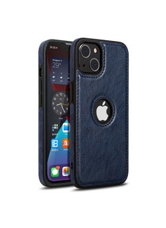 Mikki iPhone 15 Pro Max Case, Vegan Leather Protective Case for Apple iPhone 15 Pro Max, Luxury, Elegant and Beautiful Design Cover, Non-Slip Vintage Looking Perfect Stitching Leather Case (Royal Blue)  - Image 1