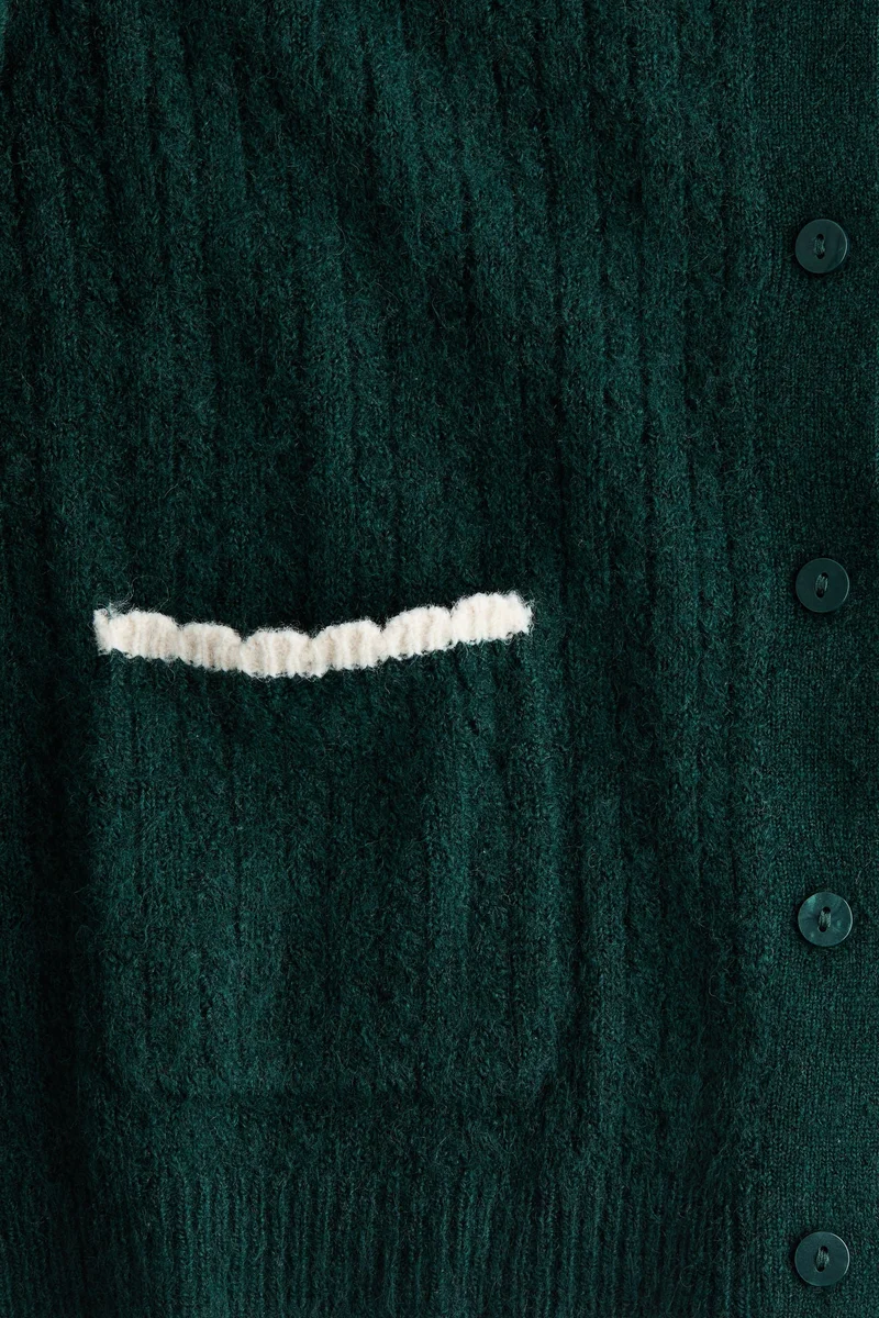 اتش اند ام كارديغان محبوك بنمط حبال