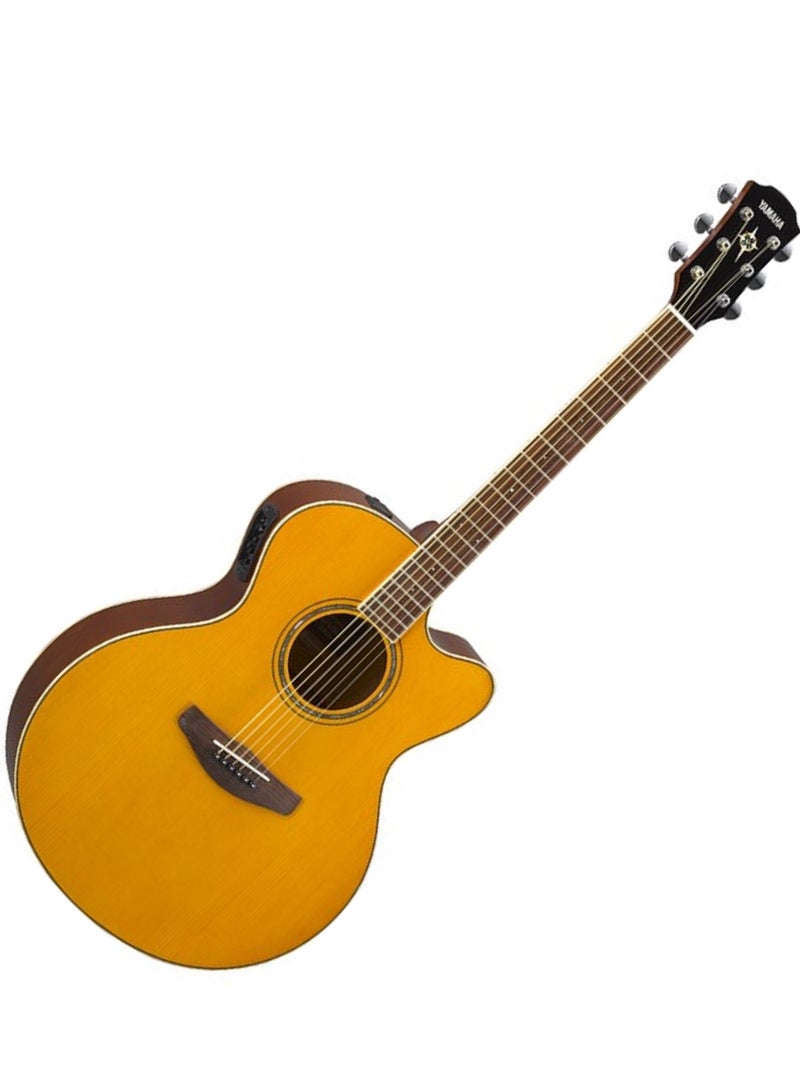 Yamaha CPX600 Electro-Acoustic Guitar In Vintage Tint - Image 2