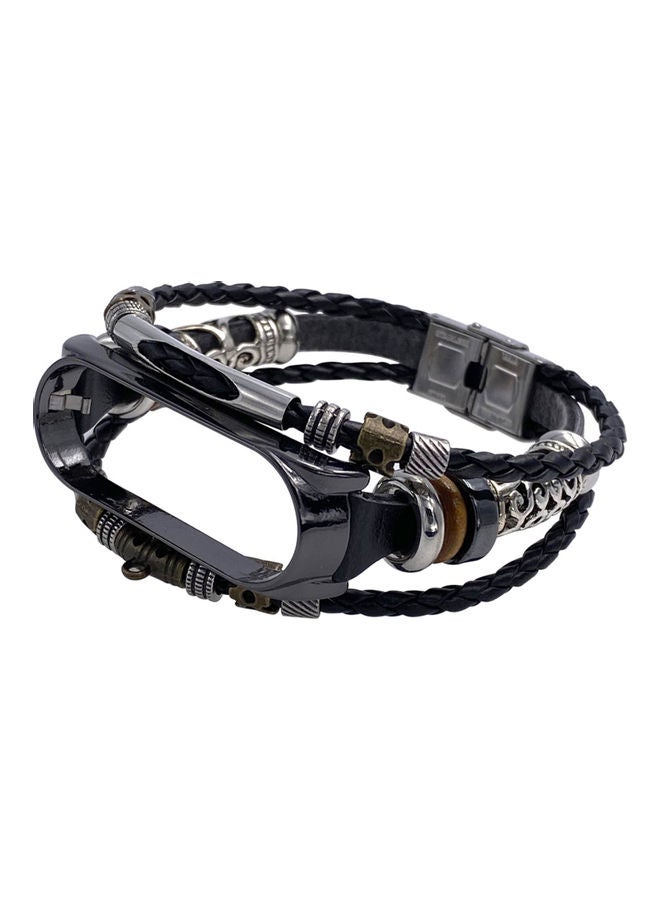 NIBEMINENT Replacement Strap For Xiaomi Mi Band 5/6 Black  - Image 1