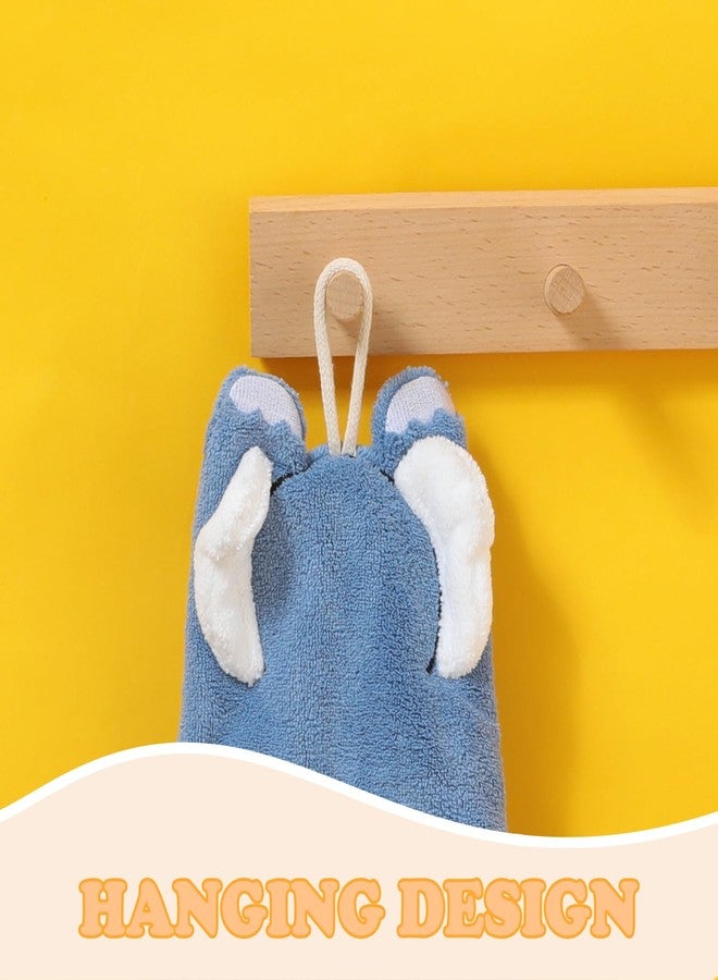 Tyrafry Cute Hand Towels, Bathroom Towels with Hanging Loop, Children Hand Towel Animals, Microfiber Coral Fleece Absorbent Hand Towel for Kitchen Bathroom Bedroom - Image 4