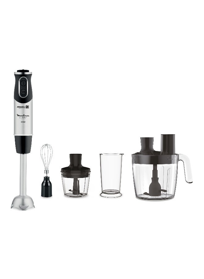 MOULINEX Quickchef 4In1 Hand Blender, 1000 Watts,  3 L Food Proceesor + 500 Ml Chopper, Stainless Steel,  Dd65J827, min 2 yrs warranty DD65J827 Stainless Steel / Dark Grey - Image 1