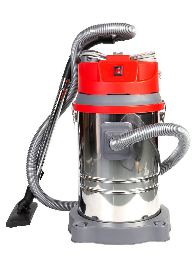 EFFTOOL Vacuum Cleaner 30 L 1200W Stainless Steel Tank  for Hard Floor & Carpet Multipurpose Wet & Dry  - Image 1