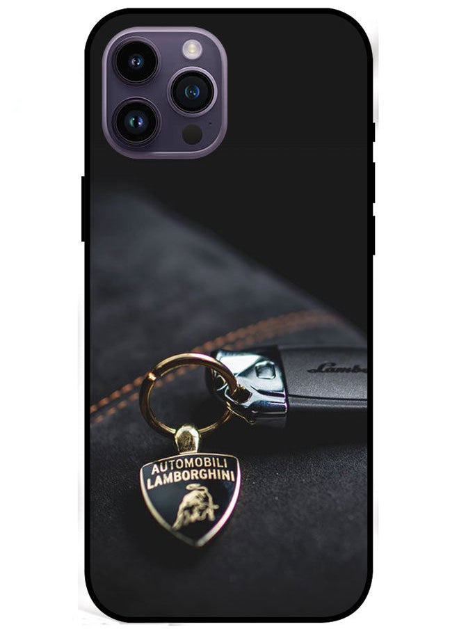 EYE CATCH Protective Case Cover For Apple iPhone 14 Pro Max Lamborghini Key Chain  - Image 1