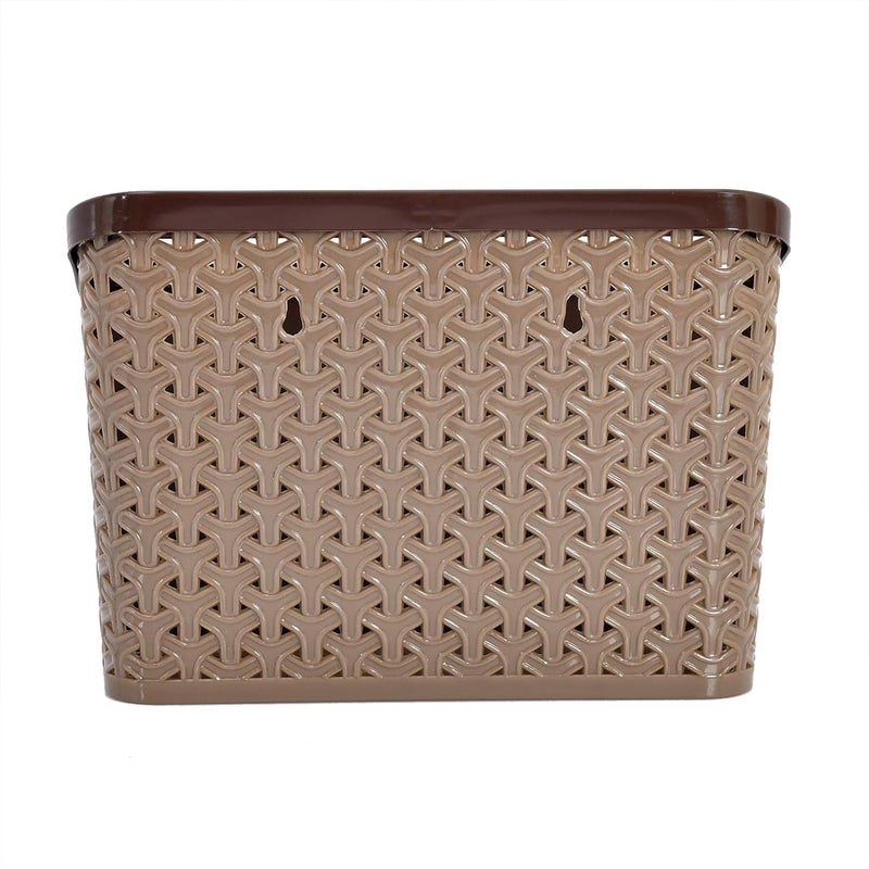 Kuber Industries Heart Home Plastic Multi-Purpose Large Size Compact Desk Storage Organizer Stationary Box for Case Pen Pencil Holder, Plastic Cosmetics, Make Up Organizer Container(Brown)- HEART7337  - Image 5