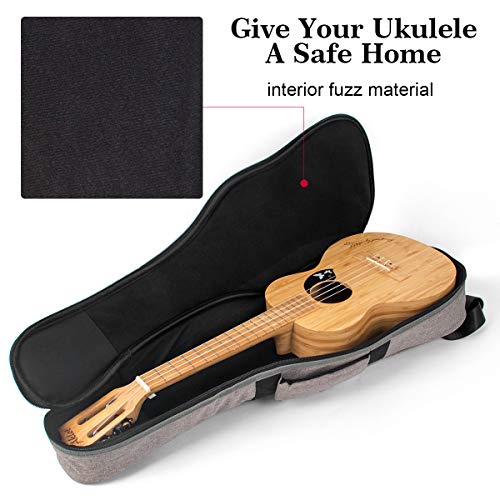 AKLOT 32 inch Gig Bag Carry Handle Case for 30＂ Baritone Ukulele 32" Bass Ukulele Guitalele 12MM Thick Padding with Humidifier - Image 4