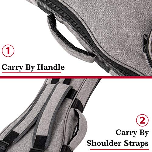AKLOT 32 inch Gig Bag Carry Handle Case for 30＂ Baritone Ukulele 32" Bass Ukulele Guitalele 12MM Thick Padding with Humidifier - Image 2