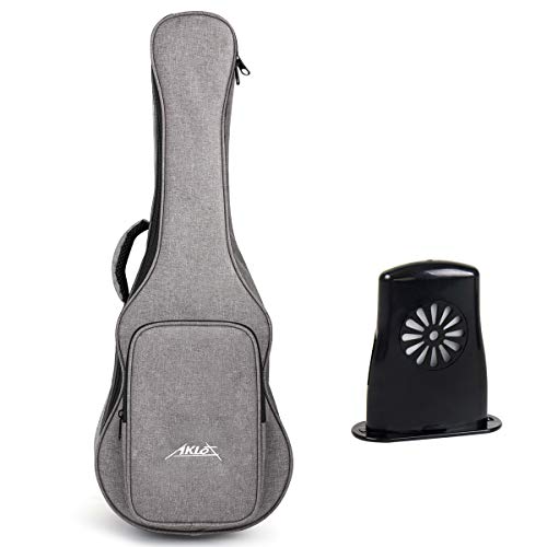 AKLOT 32 inch Gig Bag Carry Handle Case for 30＂ Baritone Ukulele 32" Bass Ukulele Guitalele 12MM Thick Padding with Humidifier - Image 1