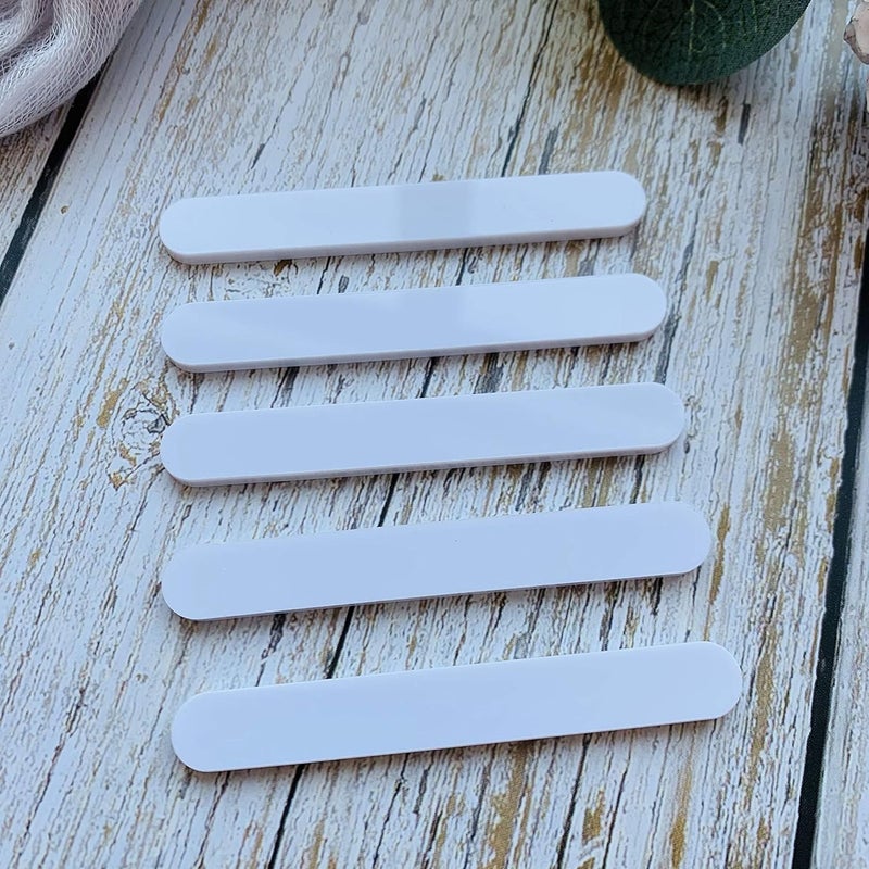 CHENRUI 50 Pcs Mini Acrylic Cakesicle Popsicle Sticks for Ice Creamsicle Candy Apple (White) - Image 2
