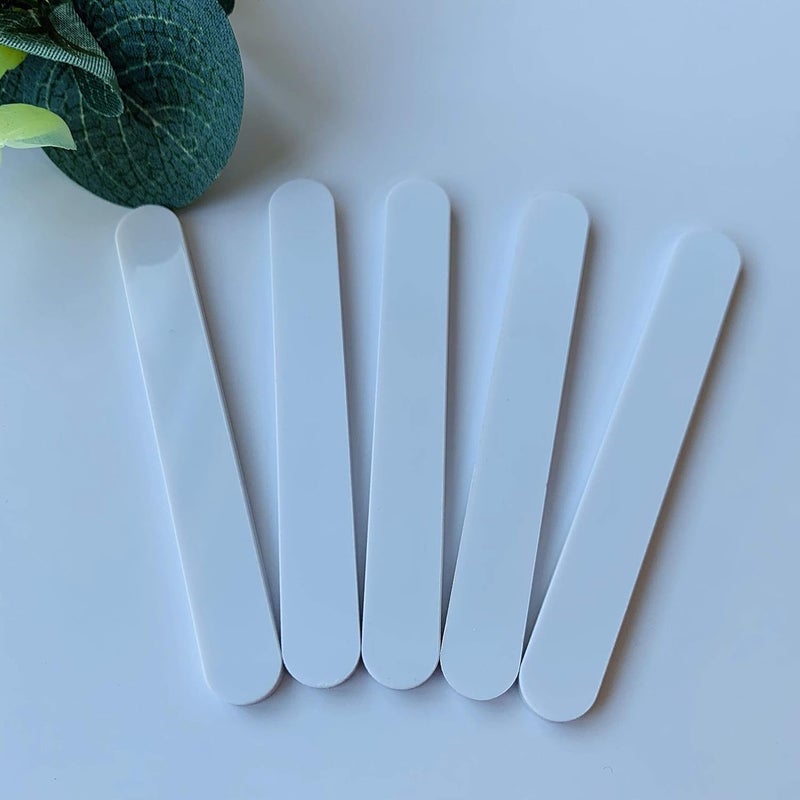 CHENRUI 50 Pcs Mini Acrylic Cakesicle Popsicle Sticks for Ice Creamsicle Candy Apple (White) - Image 1