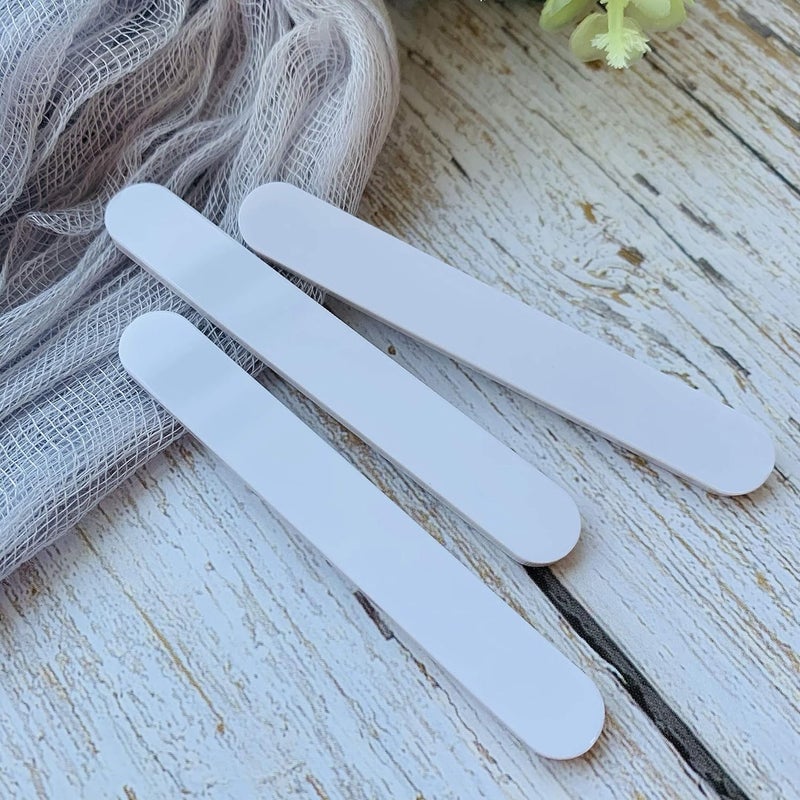 CHENRUI 50 Pcs Mini Acrylic Cakesicle Popsicle Sticks for Ice Creamsicle Candy Apple (White) - Image 3