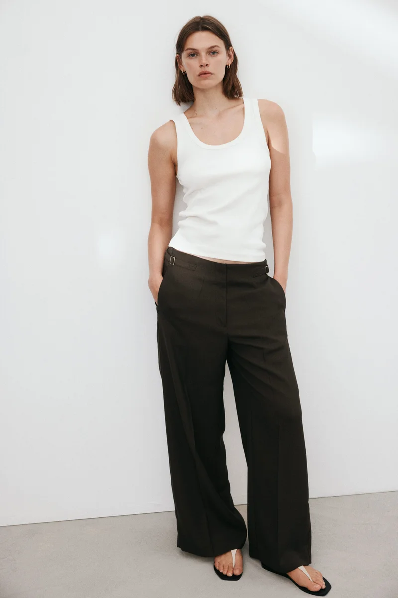 Wide tailored trousers
