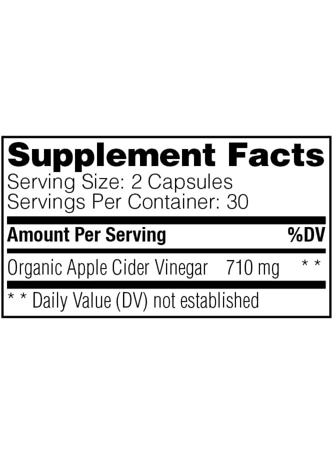 ENZYMEDICA Apple Cider Vinegar Healthy Weight and Digestive Support 60 Count - Image 2