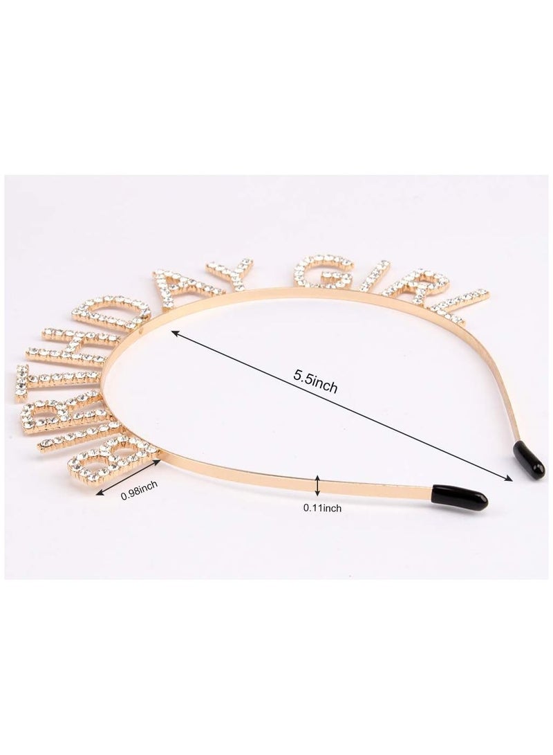 Birthday Crowns for Women Girls, Diamond Birthday Crown, Happy Birthday Headband Party Decorations Supplies Toys Gold - Image 5